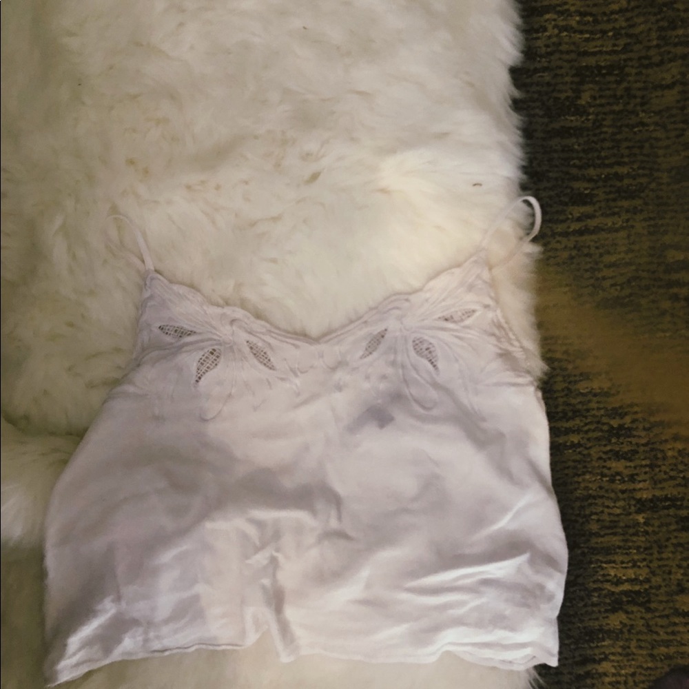 Brandy Melville cropped white tank